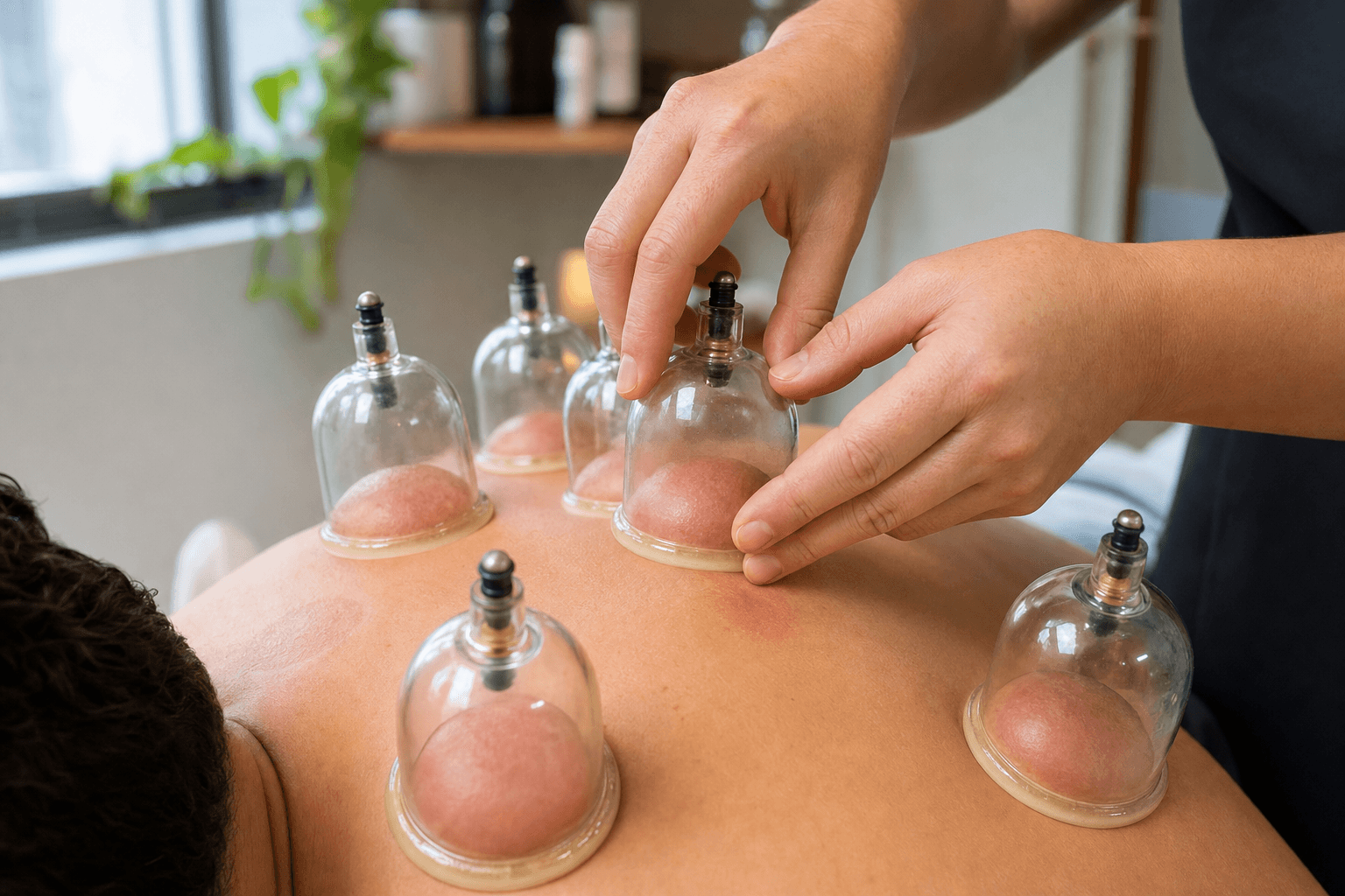 Cupping therapy for fascial decompression and circulation