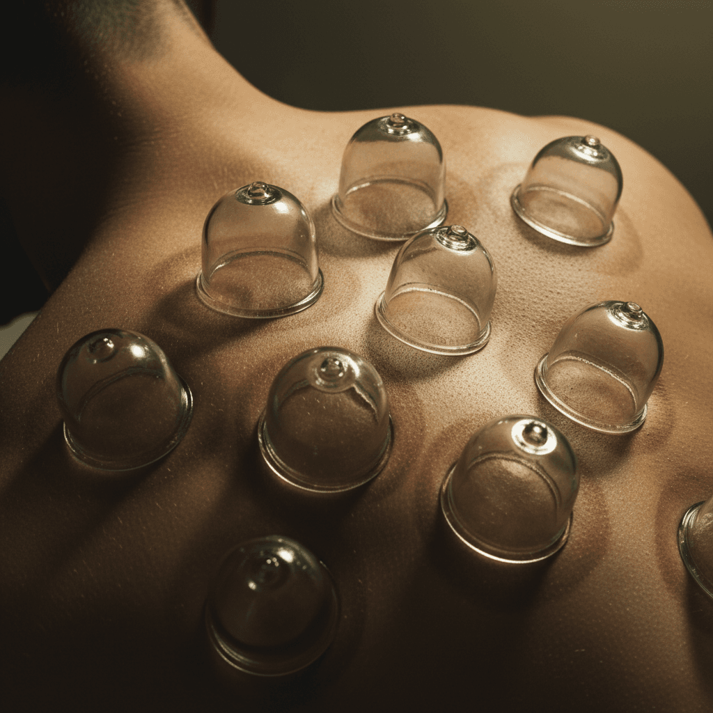 Cupping therapy on back