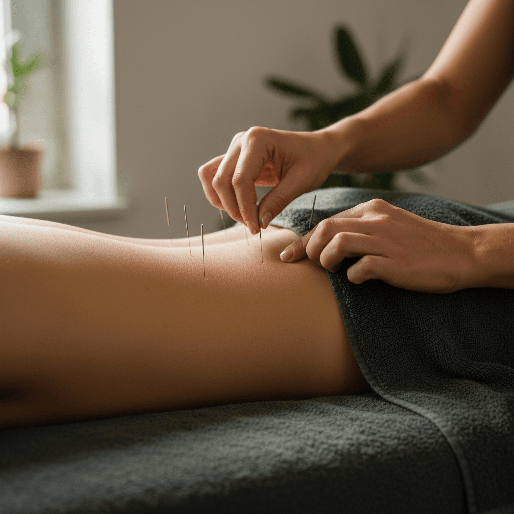Dry needling on oblique muscles for golf swing rotation