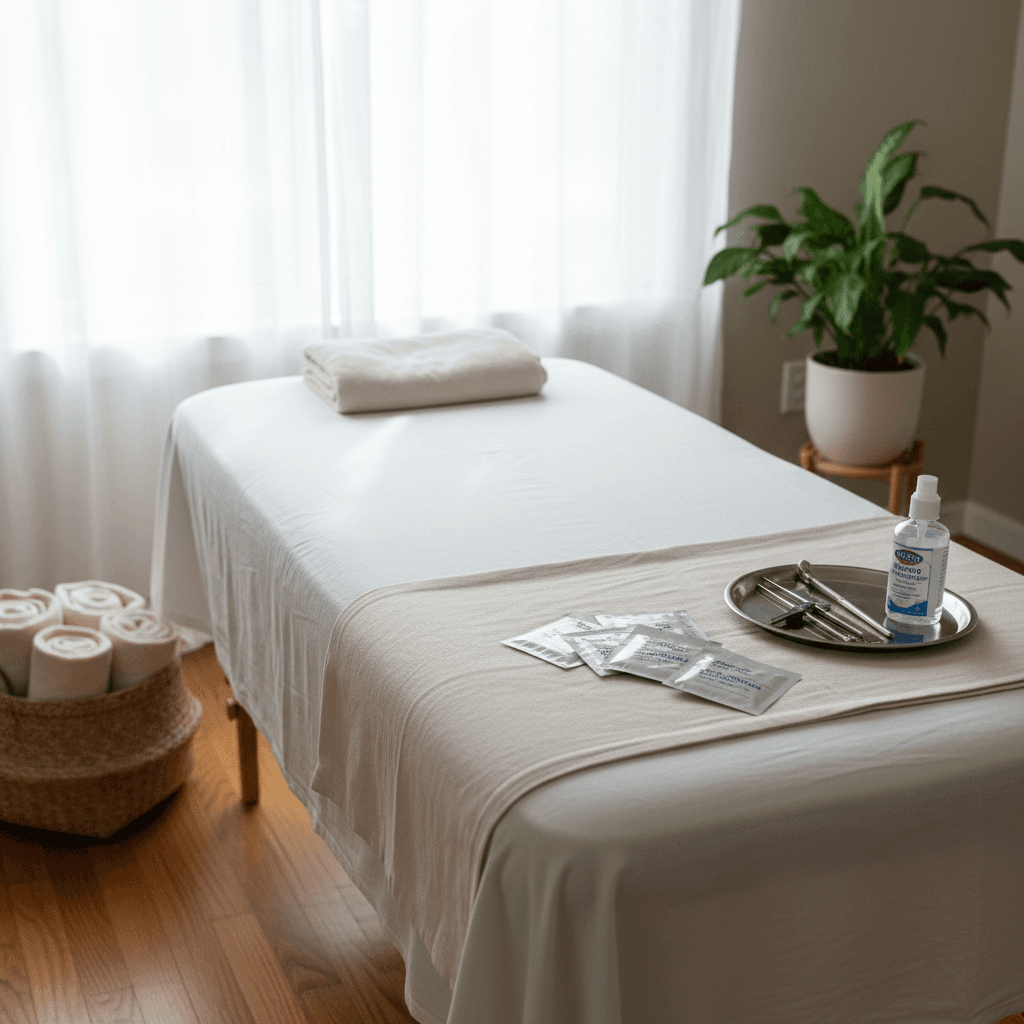 Mobile acupuncture setup in Loveland home
