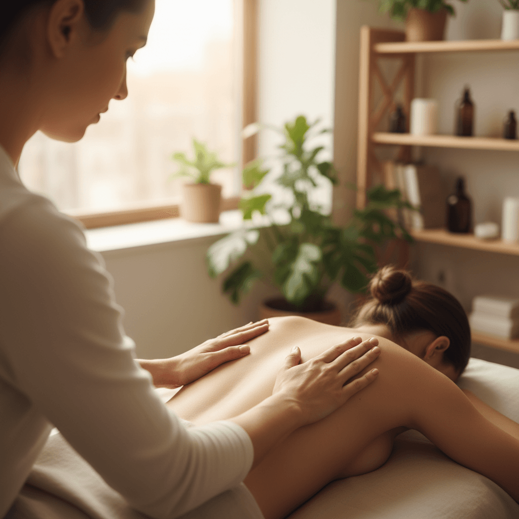 Myofascial release on upper back