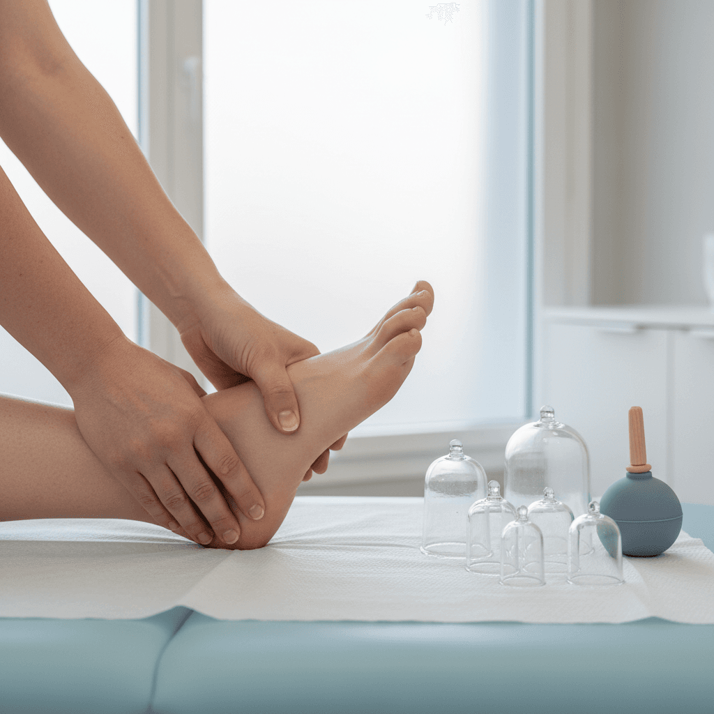 Ankle assessment on treatment table