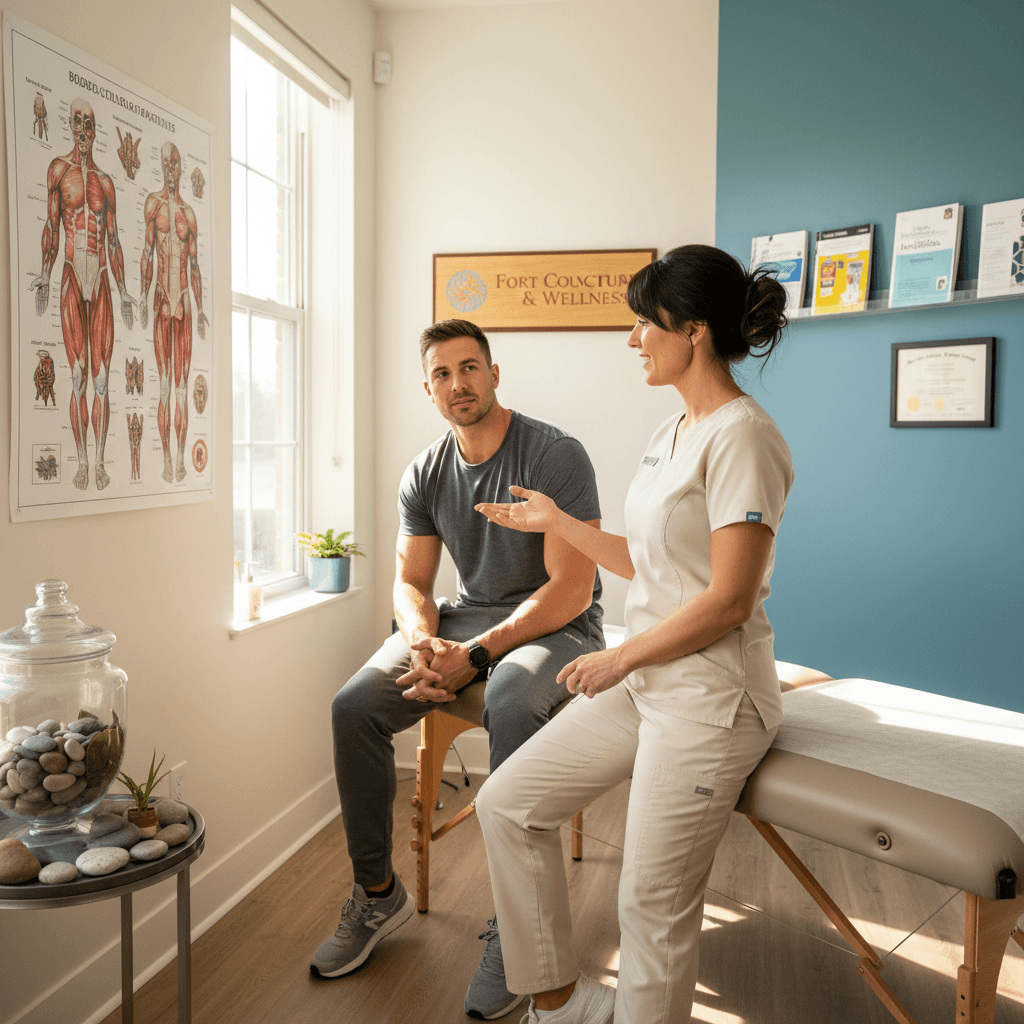 Performance optimization consultation with acupuncturist