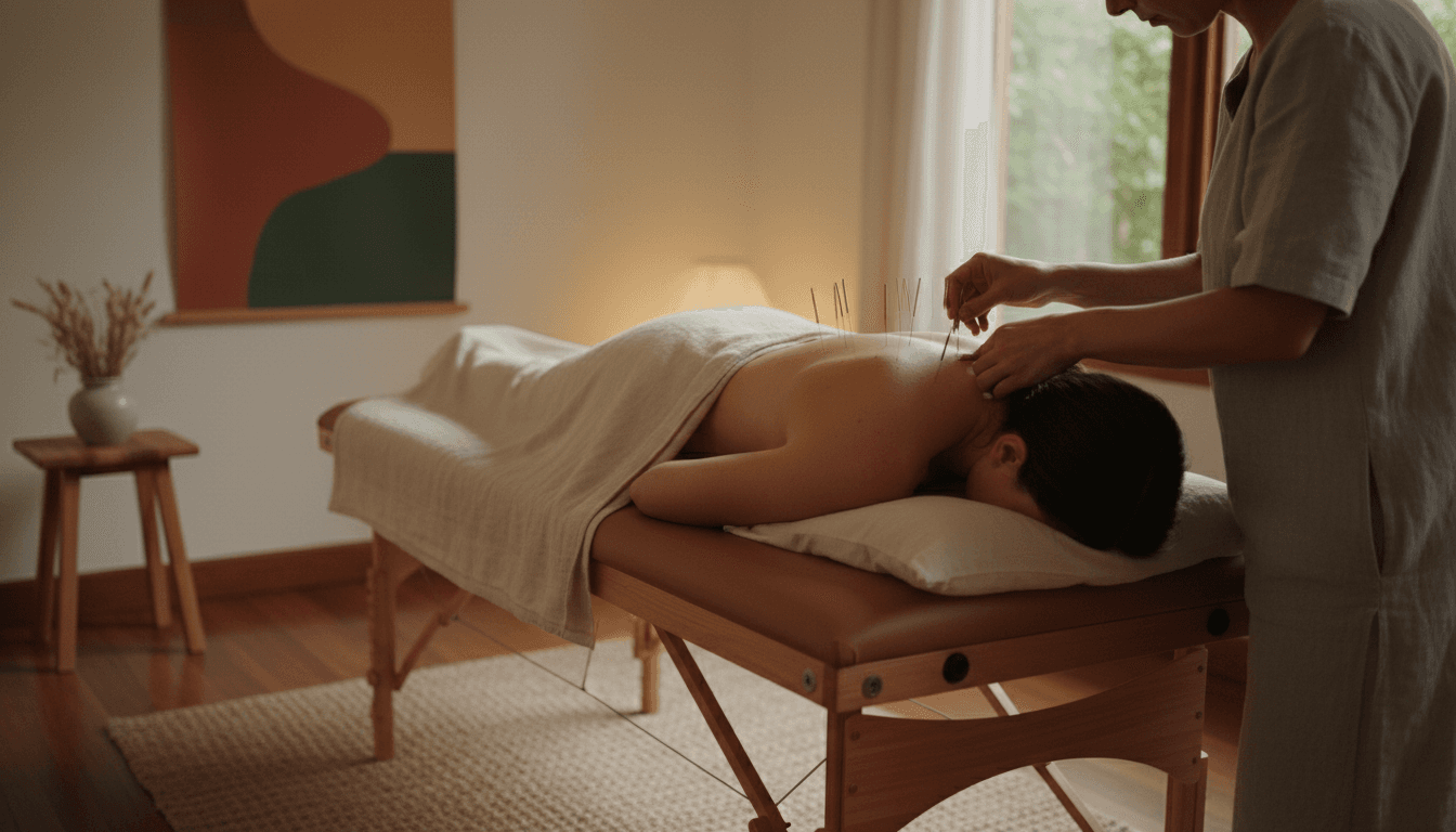 Acupuncture treatment in a calm Windsor clinic