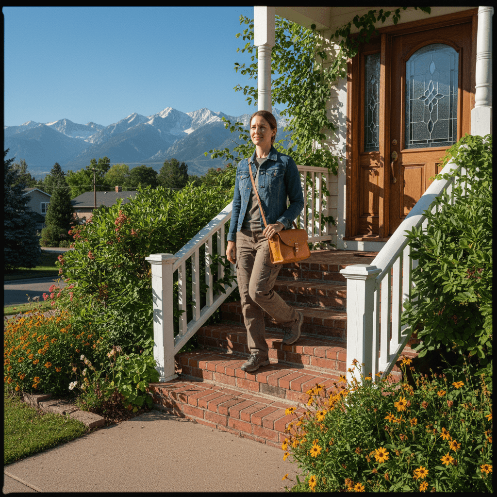 Mobile acupuncture therapist arriving at a home in Loveland