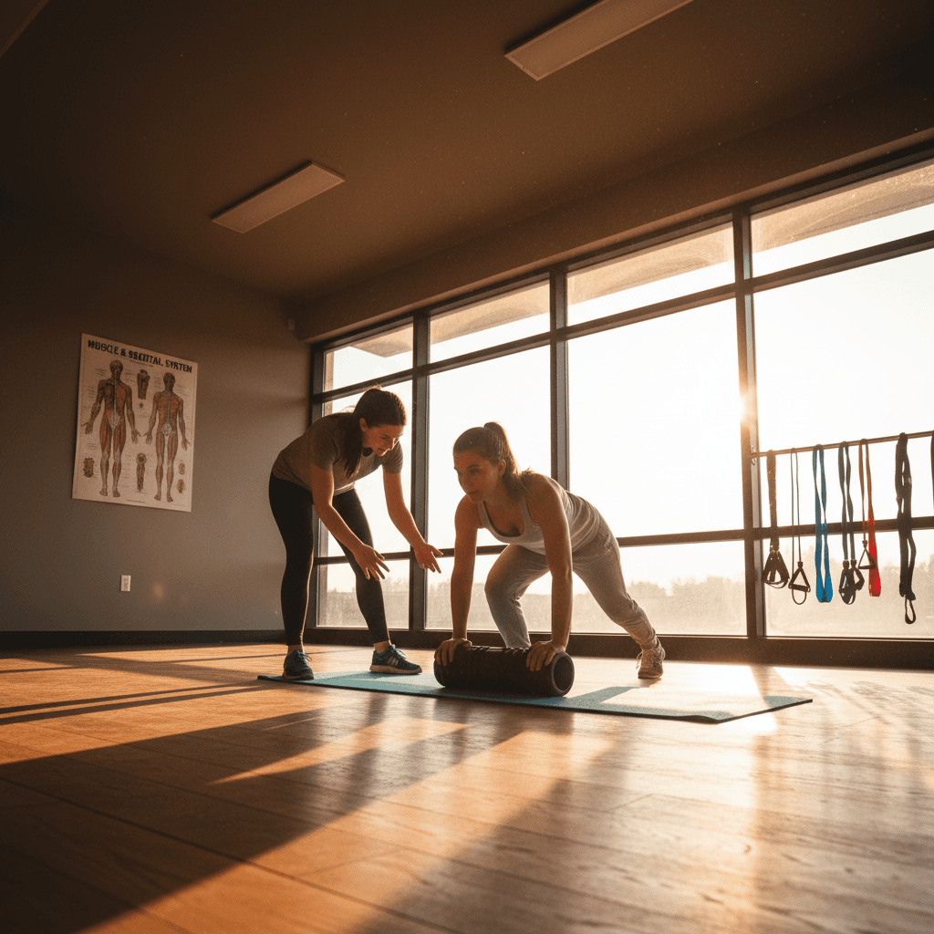 Athlete stretching for performance